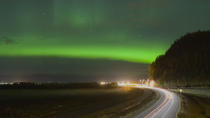 scenics - nature, sky, no people, night, astronomy, long exposure, green color, illuminated, aurora, borealis, curve, outdoors, motion, space, transportation