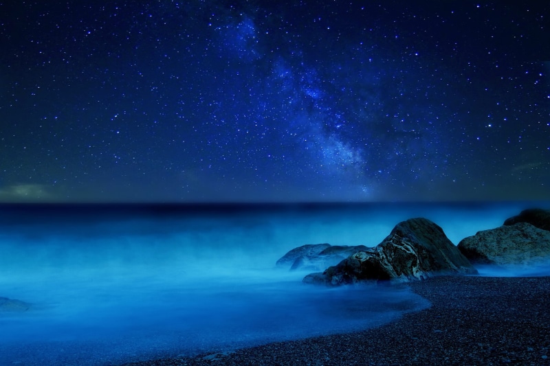 dark, sky, moon, landscape, fog, space, outdoors, scenics - nature, awe, astronomy, blue, north, star, aurora Borealis, nature, beauty In Nature, night