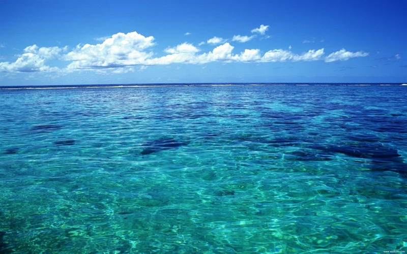 horizon over water, turquoise colored, sea, idyllic, sky, cloud - sky, land, beauty in nature, day, body, teal, tranquil scene, landscape, scenics - nature