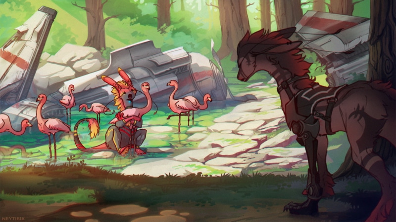 flamingos, 2K, dasek (Neytirix), Neytirix
