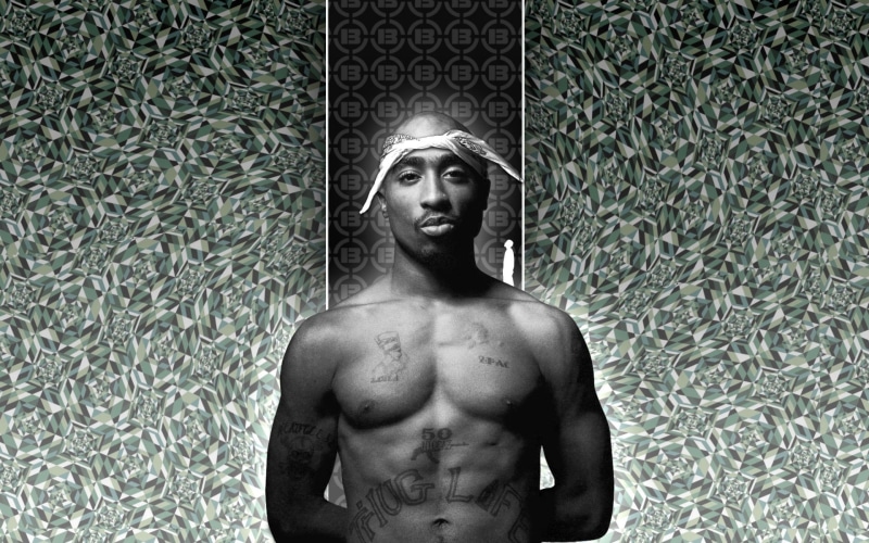 Makaveli, 2Pac, 1080P, monochrome