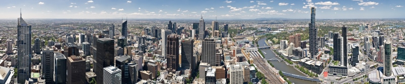 Melbourne, triple screen, 5K, city