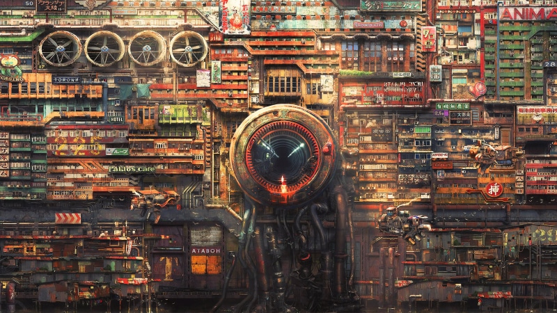 concept art, artwork, futuristic city, cyber, fan art, futuristic, city, cyberpunk, science fiction, CGI, urban, 4K, cityscape, digital art, vehicle, realistic