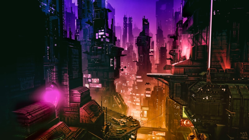 ruins, anvil aerospace, CGI, Star Citizen, PC gaming, futuristic city, cyberpunk, digital art, artwork, 4K, concept art, fan art, science fiction, futuristic