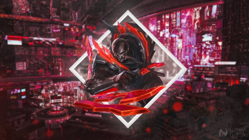 League of Legends, cyber city, Pyke (league of Legends), cyberpunk, 1080P