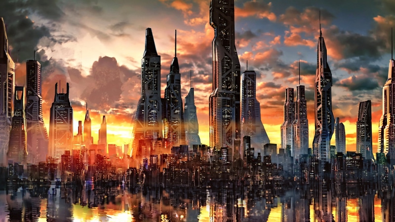 cyber, urban, cyberpunk, fan art, science fiction, city, digital art, fantasy art, 4K, CGI, artwork, futuristic city, painting, futuristic, concept art