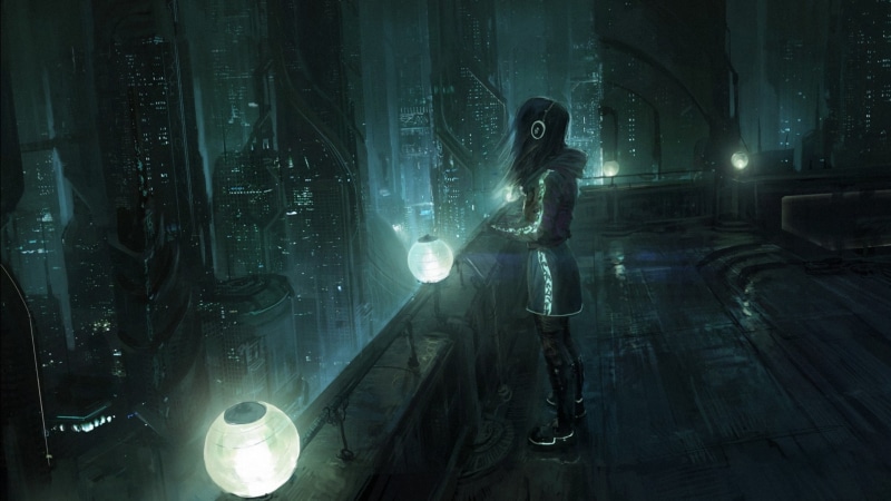4K, cyberpunk, city, cyber city, anime