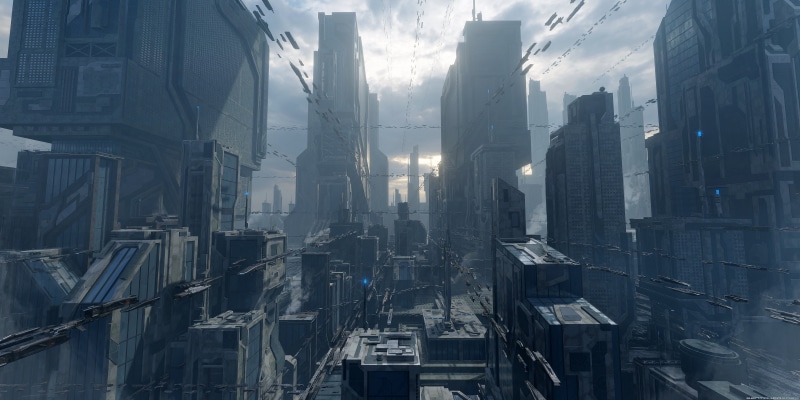 cyber city, science fiction, cyberpunk, 4K, 4K