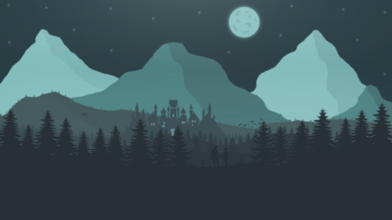 Tristan Nelson, digital art, vector, tranquil scene, mountain range, travel destinations, scenics - nature, tranquility, built structure, no people, water