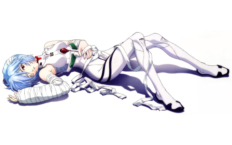relaxation, cut out, lying down, lifestyles, full length, indoors, casual clothing, representation, lying on side, Neon Genesis Evangelion, clothing, digital composite