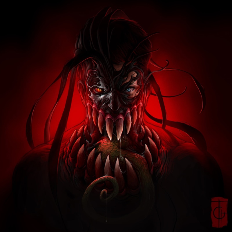 fan art, artwork, demon, ArtStation, Finn Balor, creature, 1080P, Demon King, NXT, The Demon King, digital art