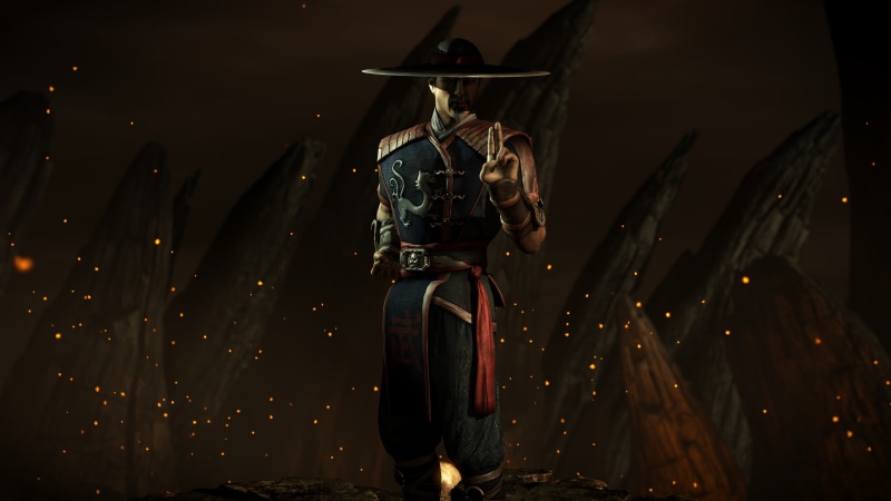  kombat, Mortal Kombat, protection, one person, character, outdoors, 5K, men, motion, PC gaming, Kung Lao, night, wood - material, hanging, real people