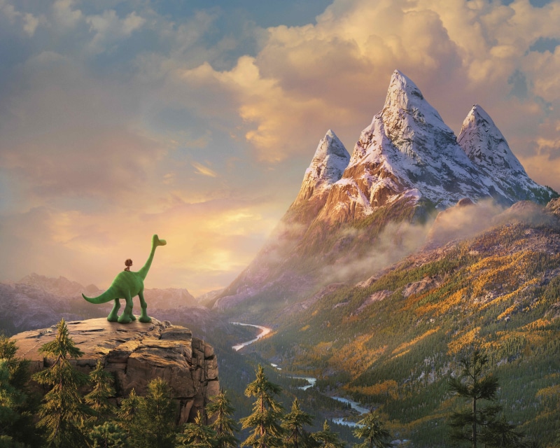 Walt Disney Pictures, Arlo, Child, Kid, River, still, Sky, tv, Adventure, good, screenshot, Fantasy, The Good Dinosaur, Sun, Water, Movie, Shine, Film