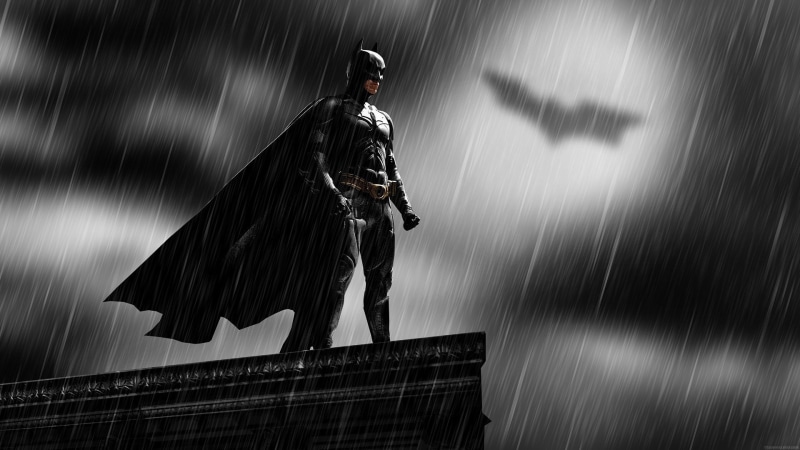 built structure, shadow, standing, protection, batman rooftops rain bat signal messenjahmatt people, low angle view, motion, full length, day, security