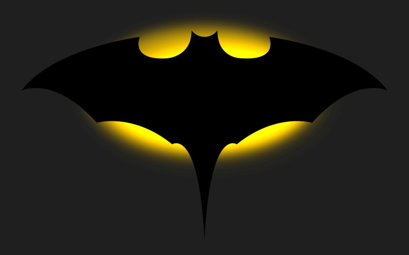 vector art, nature, no people, black background, minimalism, cut out, Batman, abstract, digital art, illuminated, studio shot, electric lamp, lighting equipment