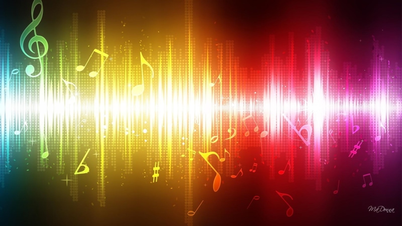 bright, musical, rainbow, yellow, sing, sound, colors, 1080P, gold, signals, tune, music, tunes, abstract