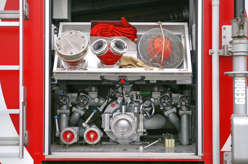 gray, land vehicle, equipment, respiratory protection, fire, auto repair shop, technology, fire fighter, gas mask, delete exercise, no people, risk, glass - material