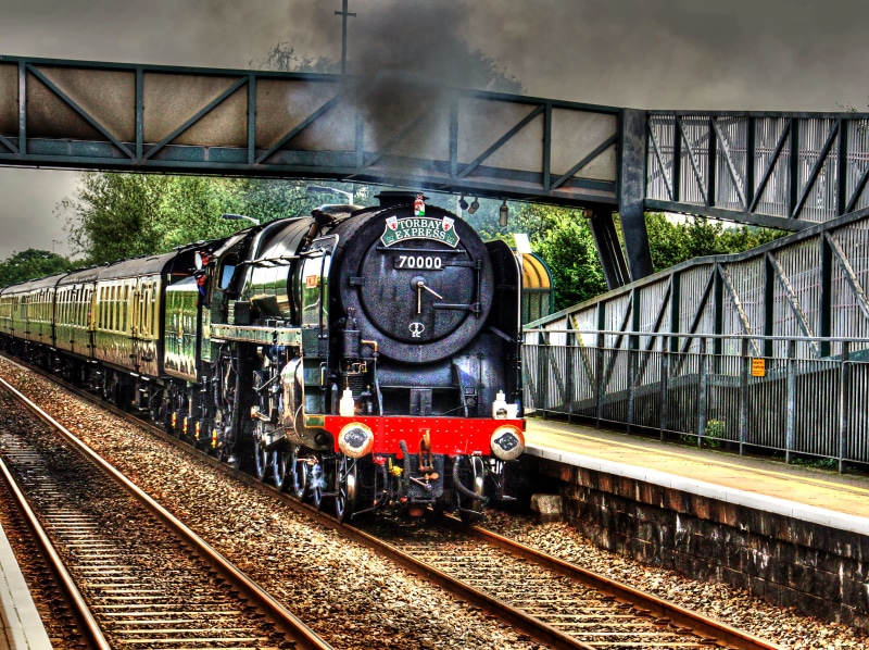 railroad, locomotive, vintage, rail transportation, arrival, bridge - man made structure, retro, no people, railroad track, heavy, architecture, classic