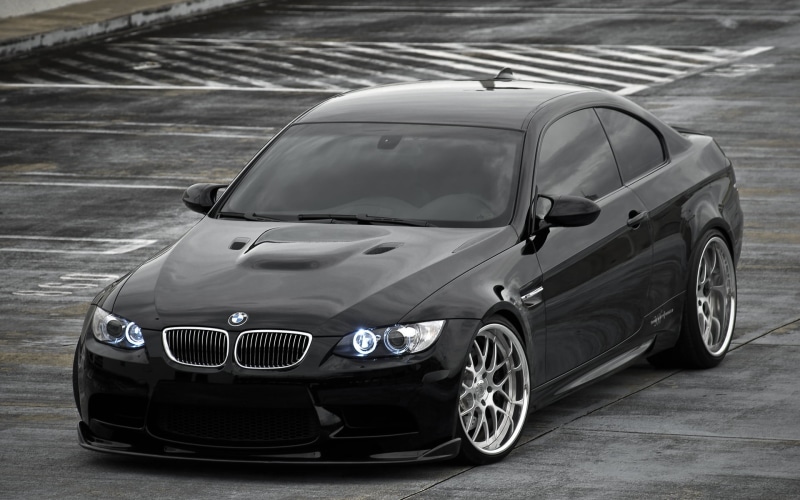 focus on foreground, retro styled, BMW M3 , 1080P, road, BMW E92, land vehicle, outdoors, no people, BMW, architecture, transportation, mode of transportation