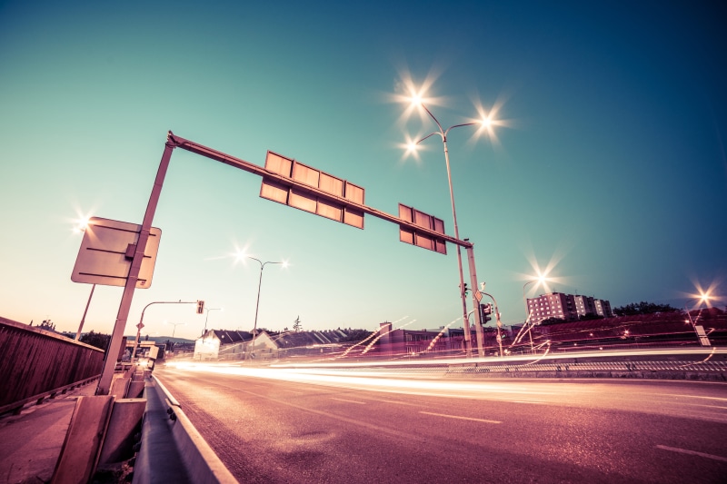 street light, dusk, Traffic Lights, blurred motion, traffic, lights, 4K, multiple Lane Highway, road, industry, light trail, cloudless, light, street