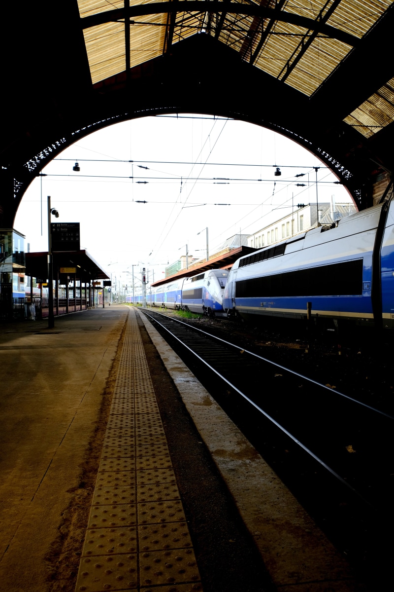 technology, arrival, nature, railroad station platform, high speed, locomotive, trains, railroad station, double-deck cars, impressive, train, french, station