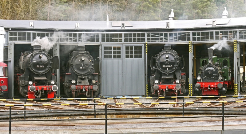 car, locomotive shed, technology, mode of transportation, nostalgia, train - vehicle, transport system, no people, building exterior, industry, travel