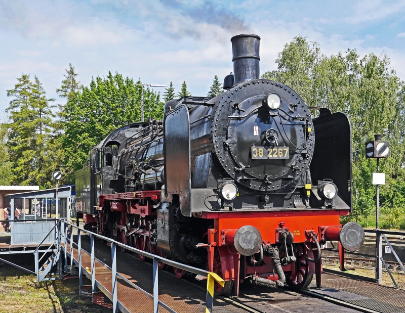 mode of transportation, public transportation, historically, 4K, dgeg, railroad track, br38, train - vehicle, locomotive, p 8, south german railway museum