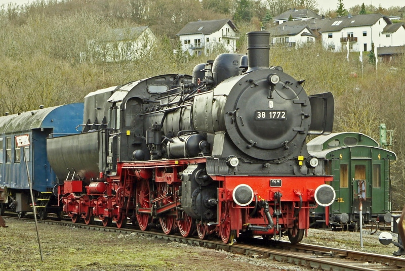 railway, event, museum locomotive, steam locomotive, exhibition, br 38, p8, public transportation, witte-sheet metals, engine, maintained, prussian, nature