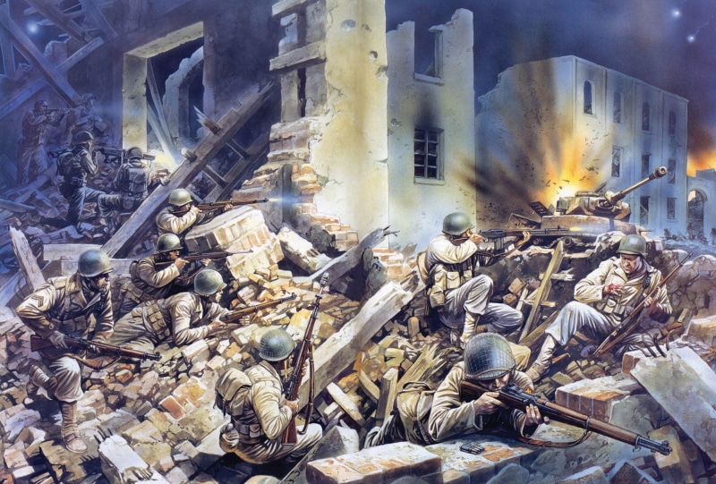 179, soldiers, the Germans, excess, shelf, fighting, springboard, industry, art, Americans, fire - natural phenomenon, occupation, besieged