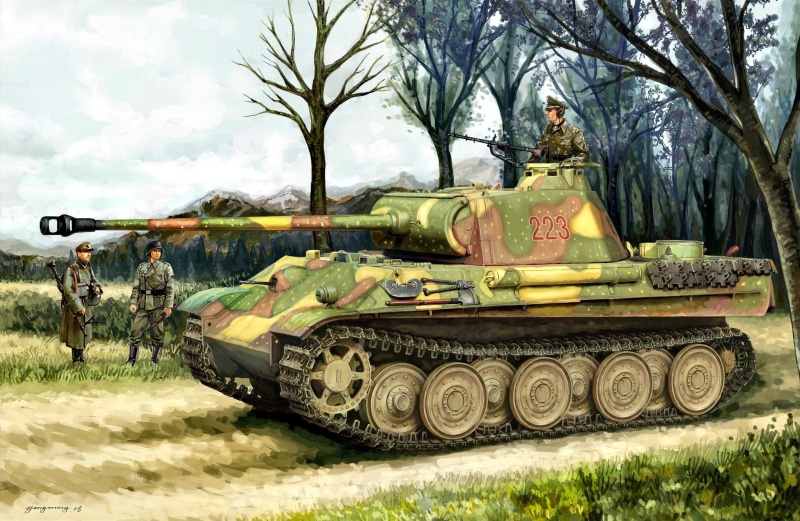 The second World war, Tank weapon, Figure, soldiers, Tanker, WW2, Panzerkampfwagen V Panther, tank, German, average, 1080P