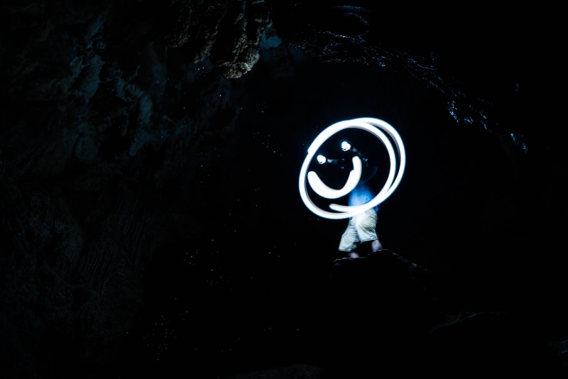 full length, skill, sports clothing, sea, discovery, alone, star, 4K, sport, smile, sky, close-up, illuminated, cave, exploration, studio shot, planet earth