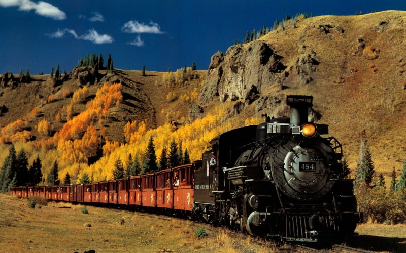 train, steam locomotive, landscape, vehicle, 1080P