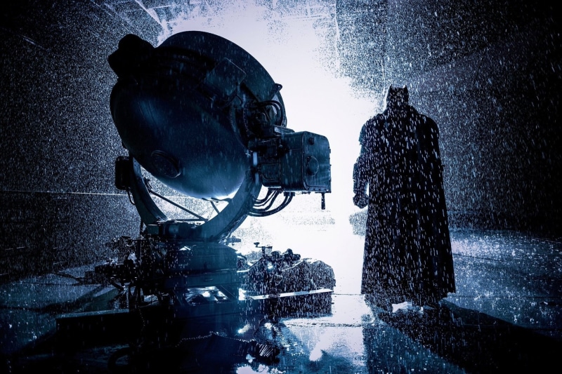 statue, Batman V Superman: Dawn Of Justice, day, snow, silhouette, representation, outdoors, Bat Signal, snowing, craft, 1080P, Batman, mammal, human representation