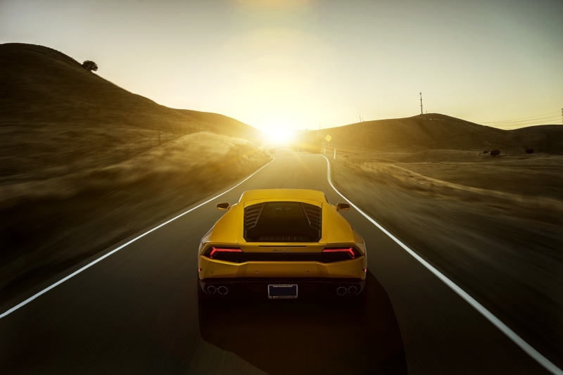 car, Lamborghini, 1080P, Lamborghini Huracan LP 610-4, sunlight, yellow