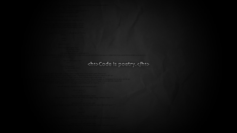 HTML, code, poetry, 1080P, programmers