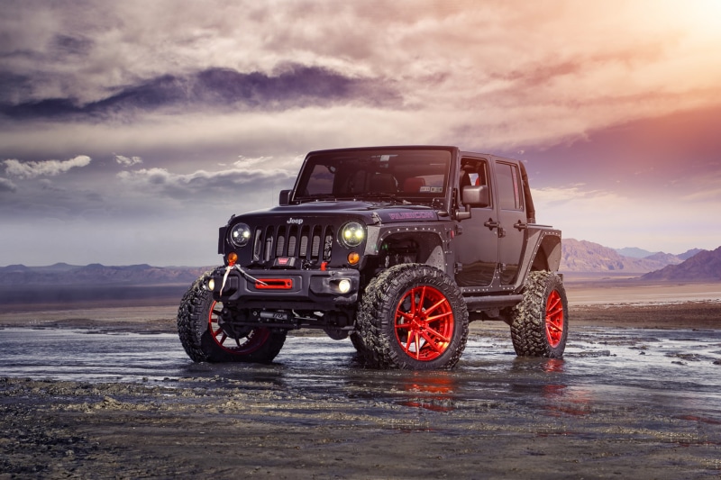 Custom, Forged, Wrangler, Wheels, Jeep, Front, black, Function, 1080P, ADV1, Track, Red