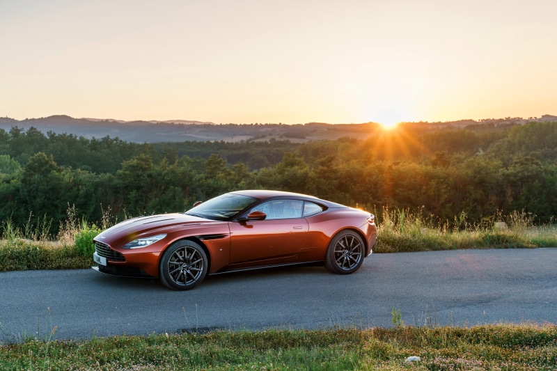 road trip, environment, 4K, luxury, sky, land Vehicle, car, side View, looking At View, driving, sport, plant, transportation, martin, db11, nature, mode of transportation