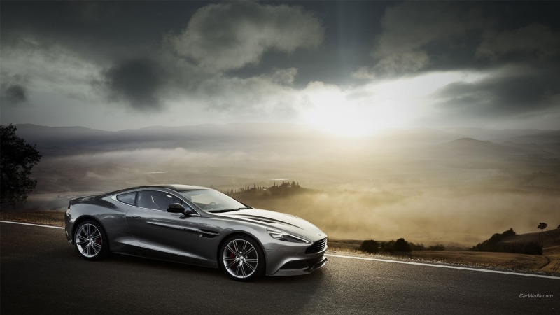 sports car, motor vehicle, silver cars, speed, digital art, travel, sky, no people, 1080P, martin, Aston Martin, car, motion, land vehicle, luxury, mode of transportation