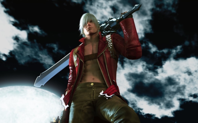 Dante, danger, low angle view, may, caucasian Ethnicity, devil, moonlight, people, young women, three quarter length, outdoors, clothing, the demon, Devil may cry 3