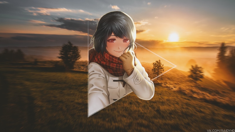Tachibana Rui (Domestic na Kanojo), picture-in-picture, 4K, anime girls, anime