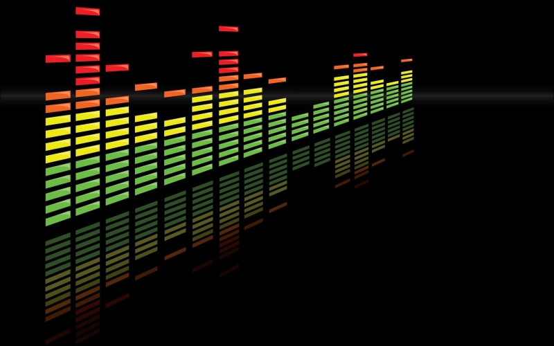 sound recording equipment, red, black background, business, music, reflection, diagram, no people, yellow, 1080P, sound mixer, bar, illuminated, audio spectrum
