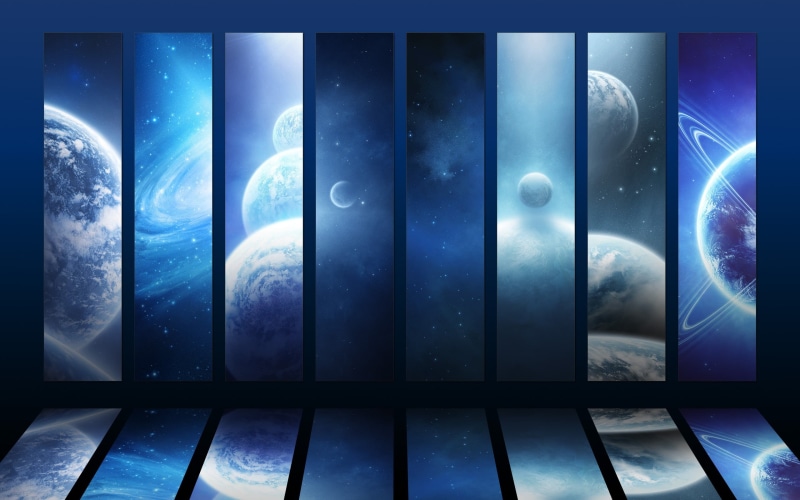 composite image, wardrobe, connection, security, space art, astronomy, indoors, collage, 2K, planet, mirror, nature, digital art, sky, space, brown, cloud - sky
