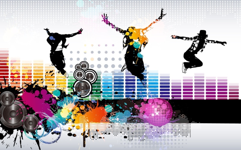 Colorful, 1080P, fly, Music, Vector