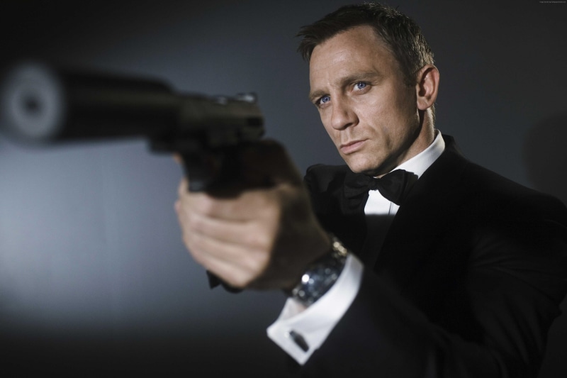 4K, actor, Daniel Craig, gun, Most Popular Celebs in 2015, 007, James Bond