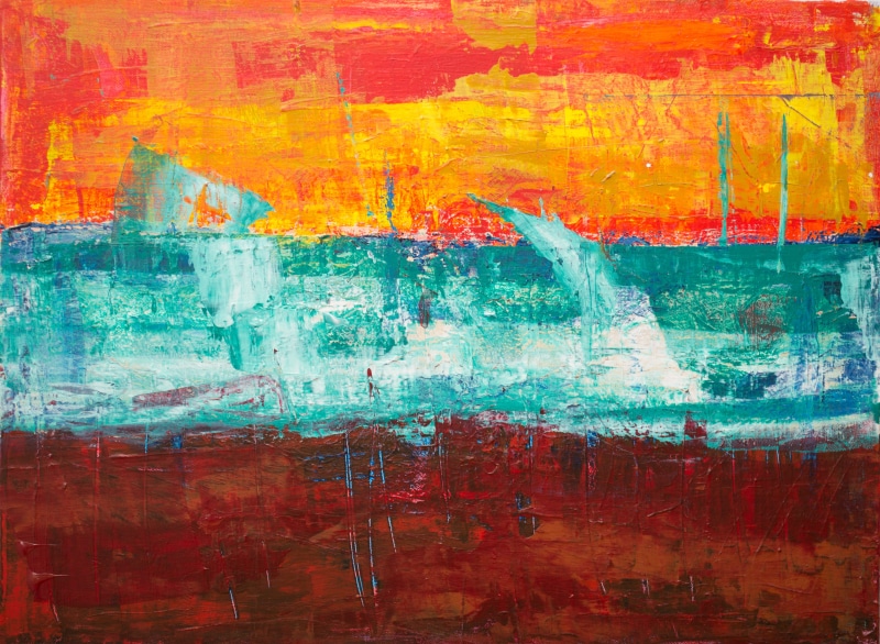 multi colored, texture, contemporary art, creativity, brush stroke, dirty, paint, painting, blue, messy, weathered, orange color, full frame