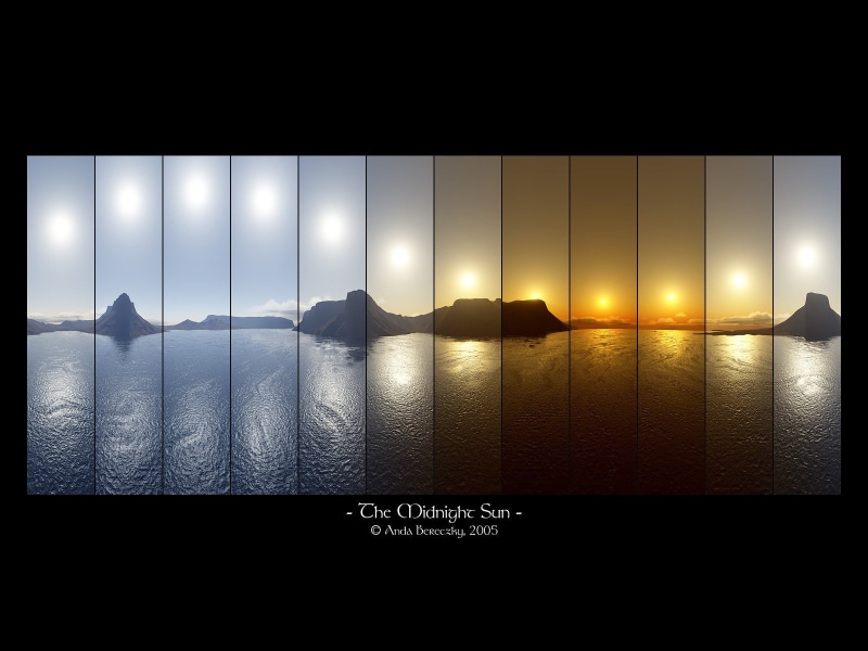 sunset, 720P, time, spectrum, lake, Sun