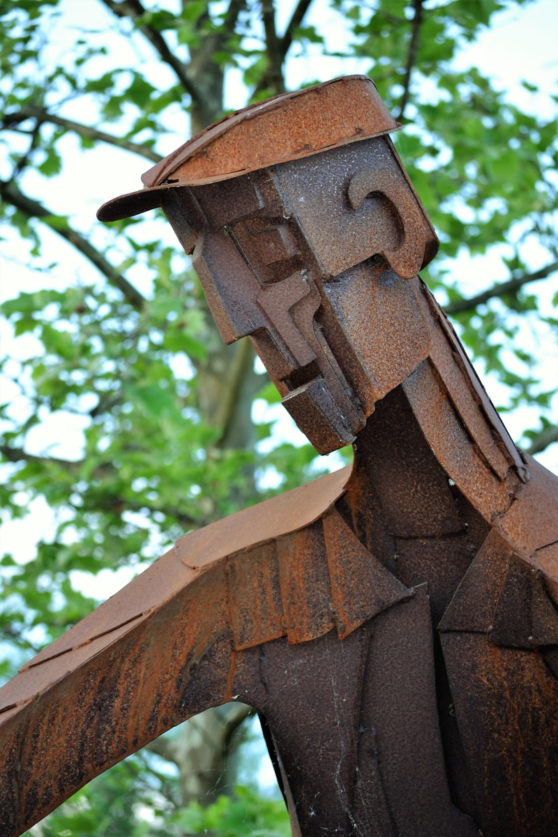 rusty, birdhouse, low angle view, work, hut man, wood - material, belief, no people, historically, creativity, machine, representation, hard, old, out of date