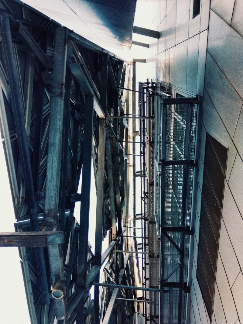 staircase, outdoors, steps and staircases, railing, nature, no people, built structure, fuel and power generation, day, industrial, transportation, angular