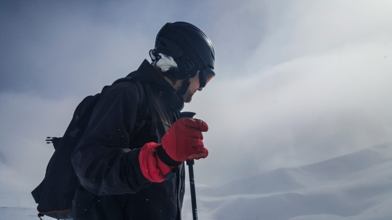 cold temperature, nature, france, helmet, snow, one person, scarf, red, ski gloves, day, arâches-la-frasse, ski mask, winter, summit, man, lifestyles, young adult