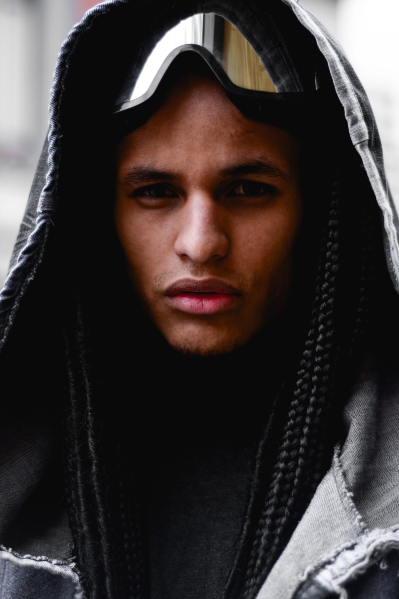 clothing, 5K, human, forehead, man, woman, headshot, headscarf, real people, young men, face, grey, close-up, portrait, scarf, front view, indoors, looking at camera